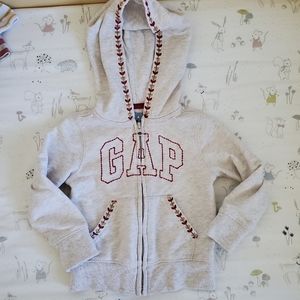 Gap embroidered zip hoodie